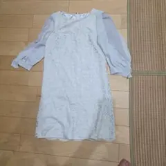 JUSGLITTY レース切り替え ひざ丈ワンピース