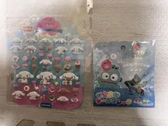 シナモンロールのシールとハンギョドンのシール