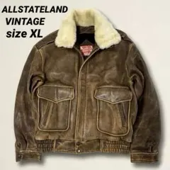 ALLSTATELAND G-1フライトジャケット 羊革 ボアライナー ブラウン