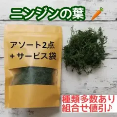 小動物おやつ 乾燥ニンジンの葉っぱ（農薬栽培期間中不使用、除草剤不