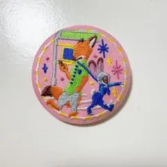 ディズニー 刺繍缶バッジ ズートピア
