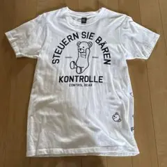 クマプリント ホワイトTシャツ Sサイズ