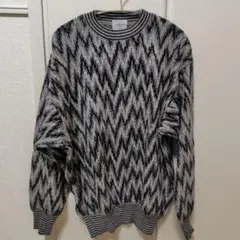 LINEA UOMO ジグザグニットセーター　イタリア製