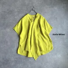 新品｜ステラ ミラーニ｜イタリア製 リネン100% 麻 ブラウス ミセス 