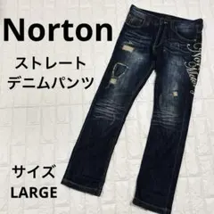 Norton ノートン　刺繡　ストレッチ　ジーンズ　BIG FOUR ヒゲのサムネイル