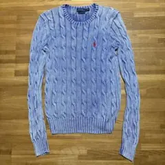 新品　タグ付き　ポロ　ラルフローレン　レディース　ニットセーター S Ralph Lauren - 90s LAUREN ラルフローレン コットン ニット