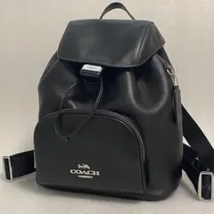 極美品 コーチ CT811 レザー リュック バックパック 黒 シルバー金具 極美品 コーチ CT811 レザー リュック バックパック 黒 シルバー金具