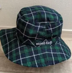 mont-bell 帽子 チェック　グリーン　ネイビー
