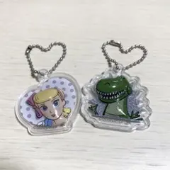 セリア　ピクサー　トイストーリー　アクリルキーホルダー　ぷっくり3Dデザイン