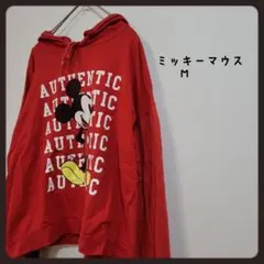 【ミッキーマウス】ディズニー　綿100% 輸入古着　パーカー　M