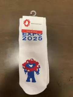 EXPO2025 ミャクミャク ソックス ホワイト 25-27cm メンズ