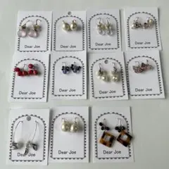 イヤリング 11ペアセット　ピアス手作り作品