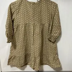 ラーゴムLagom美品花柄ワンピース ベージュＸＬのサムネイル
