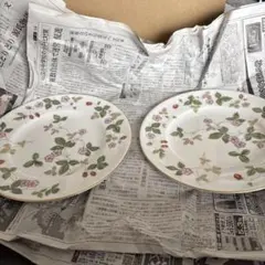 WEDGWOOD Wild Strawberry プレート 2枚　直径20㎝のサムネイル
