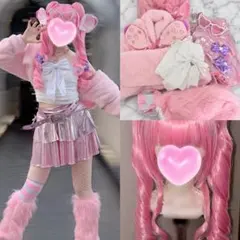 スティッチ エンジェル Dハロ 仮装 コスプレ衣装+ウィッグ