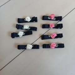 花モチーフ付きヘアピン8個セット