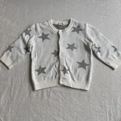 petit main 星柄 ニット カーディガン 70