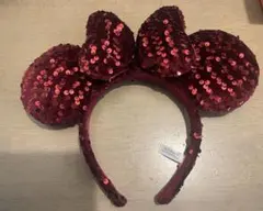 ミニーマウス耳型カチューシャ 赤