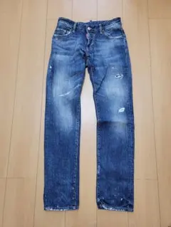 ディースクエアード ストレートデニム ダメージ加工 46