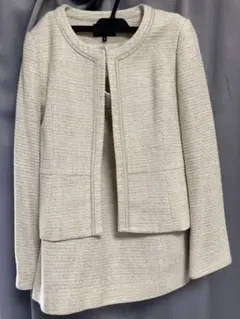 22 OCTOBRE ラメツイードセットアップ ベージュ