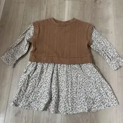 アミング　UN DO TROIS 花柄ワンピース 110