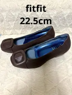 fitfit フィットフィット ウェッジソールパンプス 22.5cm ブラウンのサムネイル