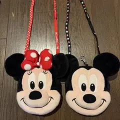 ミッキー＆ミニー ポーチ　ぬいぐるみ　パスケース