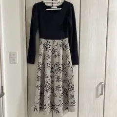 [値下げ]PROPORTION ネイビーニットワンピース