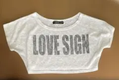 ロゴTシャツ　ショート丈　Mサイズ白