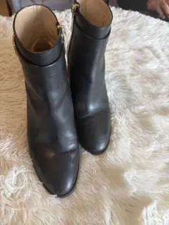 COACH 黒 レザー ブーツ 中ヒール