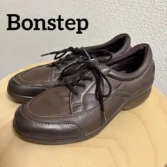 未使用級✨BonStep ボンステップサイドジップ　ブラウン　スニーカー　レザーのサムネイル