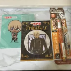 名探偵コナン　安室透　クルトガ　シャープペンシル　シャーペン　缶バッジ