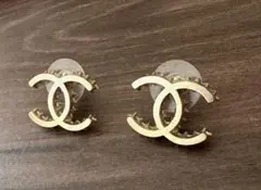 CHANEL ゴールド ダブルCロゴ ピアス