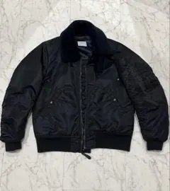 ブラックMA-1ジャケット ファー付き