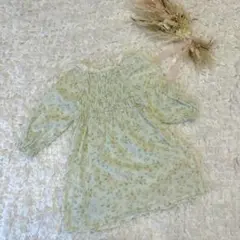 ✨美品✨花柄ミントグリーンワンピース 100 テータテート