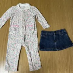 ラルフローレン　12M　ロンパース　ジーンズスカート　80ｃｍのサムネイル