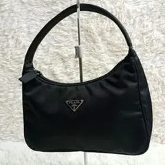 極美品 プラダ トライアングルロゴ ハンドバッグ アクセサリーポーチ ホーボー