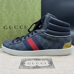 GUCCI エース ビー刺繍 ブラック レザー 7.5 美品 - メルカリ