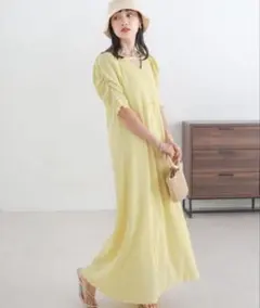 Bab 前後２ＷＡＹチェックメロウ切替ワンピース　ライトグリーン