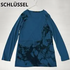【美品】SCHLÜSSEL シュリセル グラフィック 英字 カットソー ロンTのサムネイル