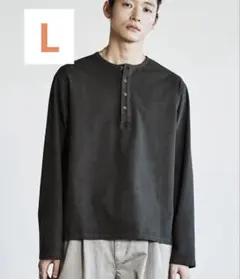 【wym lidnm】PIGMENT DYED HENLEY L/S TEE L