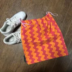 美品【marimekko】マリメッコトートバッグエコバッグLOKKIピンクレッド 