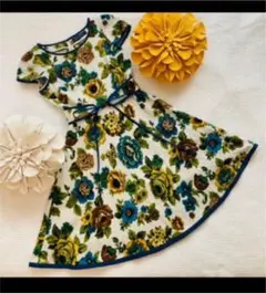 【美品】M'S GRACY 秋素材　花柄ワンピース 36