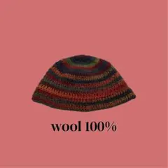 No.145 ビーニー ニット帽 クラッシャーハット ハンドメイド ハット 帽子