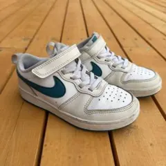 NIKE キッズ スニーカー ホワイト×ターコイズ 18cm