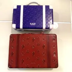 新品KALDIカルディアトランク缶2色セットクリスマスカウントダウンカレンダー入