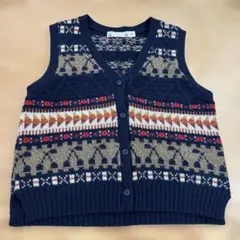☆美品☆未使用⭐︎ボンポワンbonpointワンピース　ウール　サイズ8 BONPOINT ボンポワン☆チェリー柄 ポロニットワンピース 8