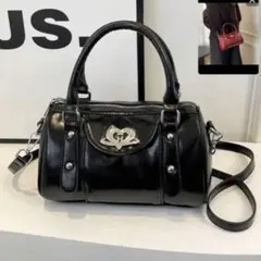 FIDEA ブラック ショルダーバッグ