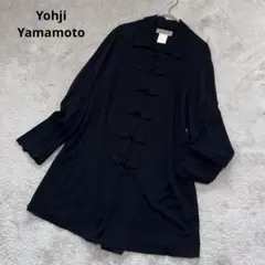 美品　ヨウジヤマモト　薄手　チャイナブラウス　黒のサムネイル
