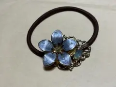花 ヘアゴム ブルーグレー 元値1200円